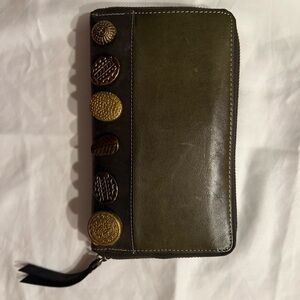 Abella Olive and Black Wallet